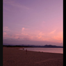 夕暮れの海岸線