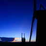 印旛沼・風車　- 静寂の夕闇が覆う時 -