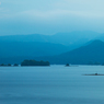 日没後の桧原湖