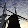 印旛沼・風車　- 鱗雲の空 -
