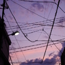 都会の夕焼け