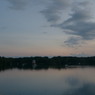 多摩湖の夕暮れ