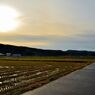 朝陽と鳥海山