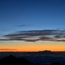 北穂高山頂から夜明けの薄明