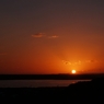 涛沸湖の夕陽