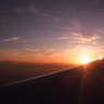 翼に沈む夕日