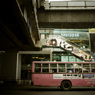 pink bus