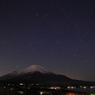 富士山と流星