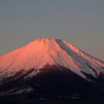 朝焼けの富士山