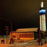 A railroad and a tower 