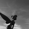 空へ　モノクロ