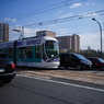サンフレッチェ色の路面電車