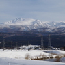 青空と雪の鳥海山-3