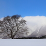 雪雲ベレー帽 - 岩手山