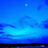 Moonlight and blue sky