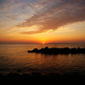 笹川流れの夕日