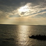 笹川流れの夕日