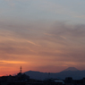 夕暮れと富士山