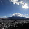 富士山と富士吉田市街地