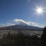 富士山と富士吉田市街地