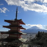 忠霊塔と富士山　