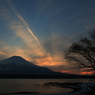 富士山と夕景