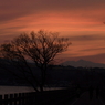山中湖湖畔からの夕景