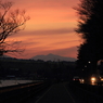 山中湖湖畔からの夕景