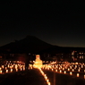 アイスキャンドルと富士山