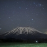 星空と南部富士（岩手山）