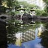 横浜の高層住宅団地で。