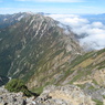 鹿島槍から白馬三山を望む１