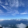 天女山から見る南アルプスと青空
