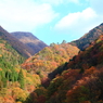 折り重なる山の紅葉