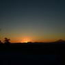 夕暮れ、雲一つ無く。