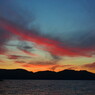 夕日に染まって