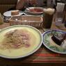 ペペロンチーノ＆チョコレートケーキ＆高級コーラフロート
