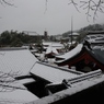 塔が見える冬景色