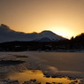 山中湖の夕暮れ