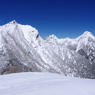 快晴の雪山