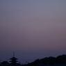 法隆寺の夕暮れ・春