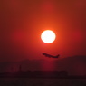 夕日と飛行機06
