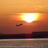 夕日と飛行機12