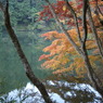鎌北湖　～静かな朝の紅葉～