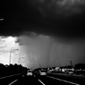 目前の豪雨