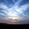 夕日を望む