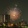 川原町方面での打上げ花火