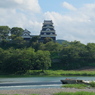 肱川より大洲城天守閣を望む