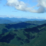 初秋の伊吹山－山に落ちる雲の影