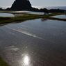 落日の田